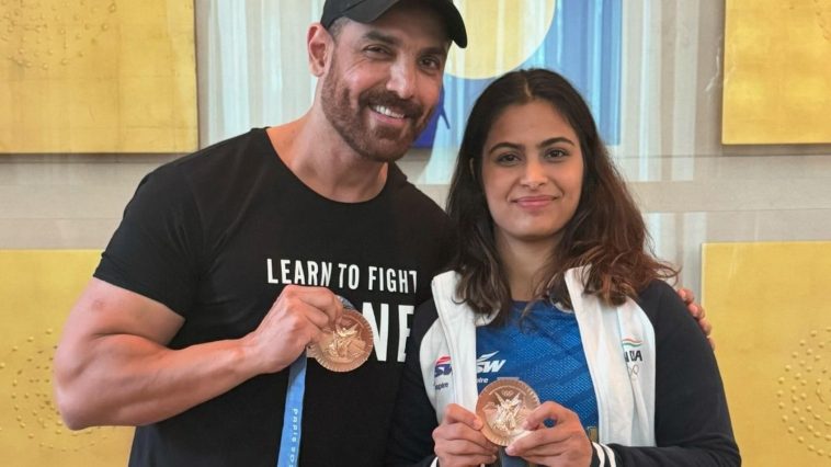 Unbelievable: John Abraham Meets Olympic Medalist Manu Bhaker, Sparks Outrage