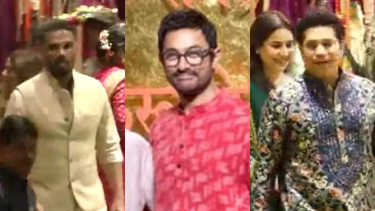 Aamir Khan, Sachin Tendulkar, Suniel Shetty Attend Mukesh Ambani’s Ganesh Darshan at Antilia