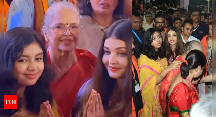 Aaradhya’s Traditional GSB Ganesh Pandal Visit Stuns Netizens