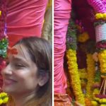 Incredible Ganpati Bappa Morya Chant by Ankita Lokhande at Lalbaugcha Raja