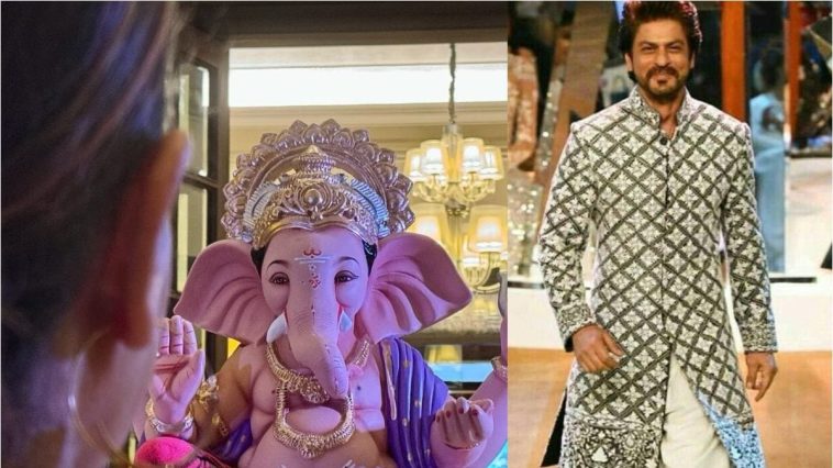 Shah Rukh Khan Shares Blissful Ganpati Moments at Mannat